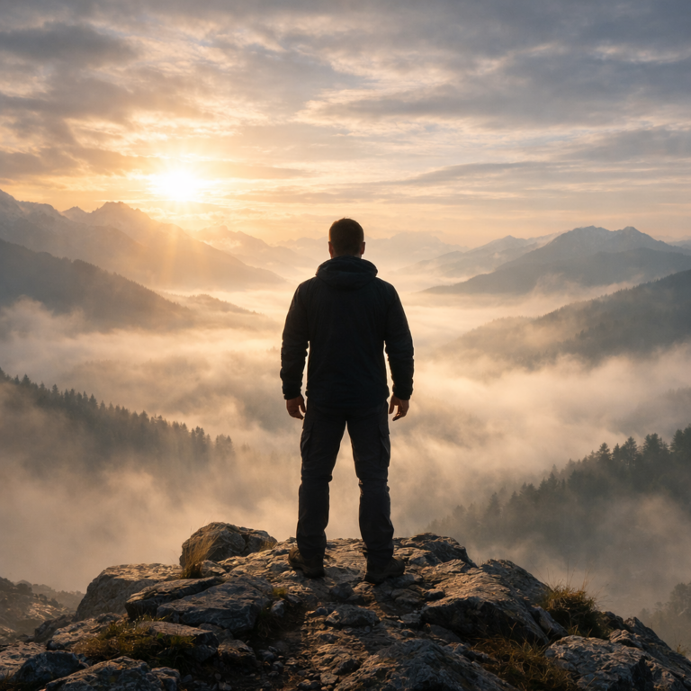 homem refletindo na natureza sobre como descobrir quem você realmente é